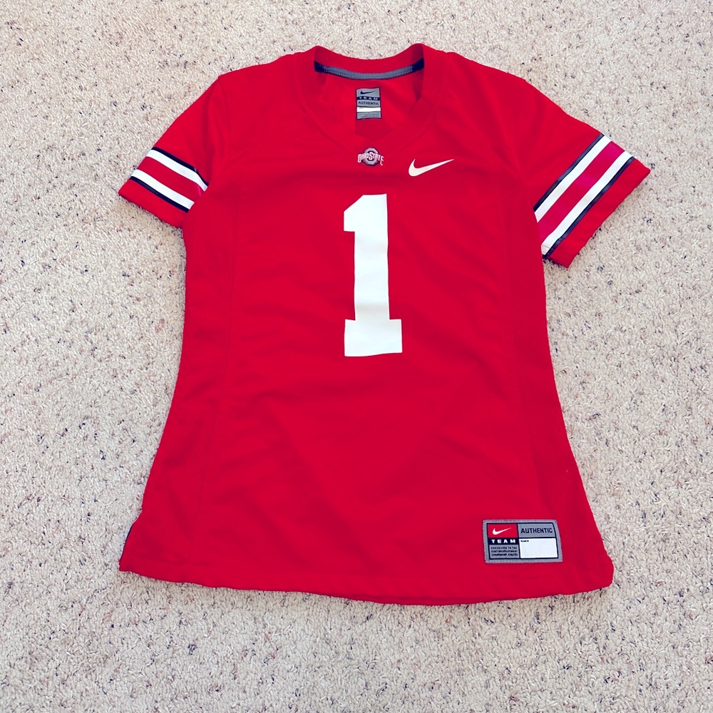 Nike Women’s Ohio State Buckeyes #1 Scarlet Dri-FIT Game Football Jersey